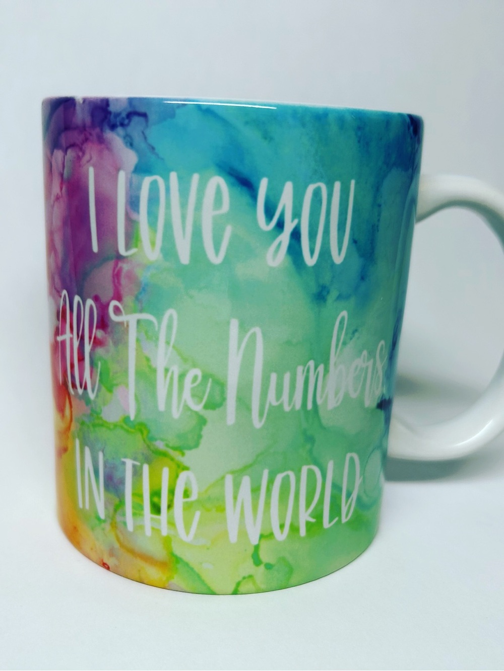 Multicolor Watercolor Ceramic Accent Mug